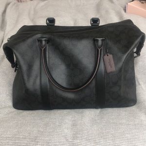 NWOT Leather Coach Weekender Duffle Bag